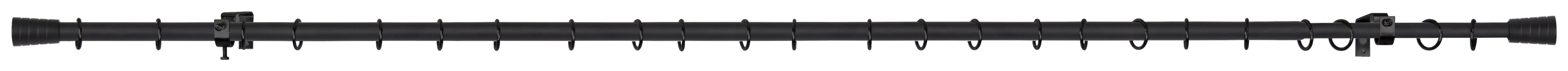 Rundstangengarnitur Lexia 1-Lfg Schwarz L: 130-240 cm
