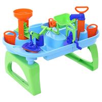 Wasserspieltisch Beatrix LxBxH 53x38x40 cm Bunt - Orange/Dunkelblau, Basics, Kunststoff (53/38/39,5cm)