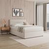 Boxspringová postel MARCO 140x200, béžová - černá/krémová, Moderní, dřevo/textil (140/200cm) - Bessagi Home