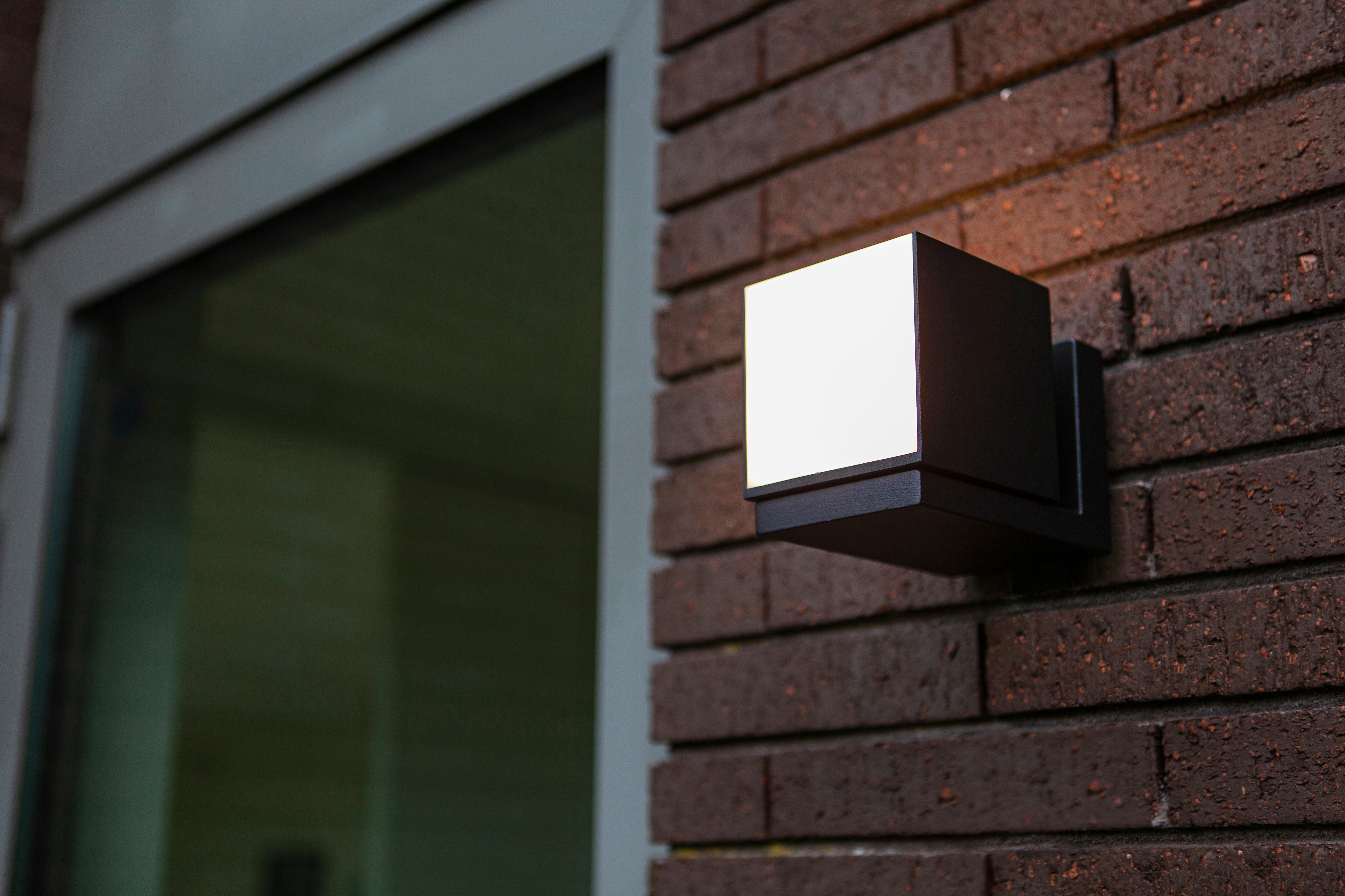 Led Außenleuchte 12 W Kunststoff/Metall Wandmontage - Schwarz/Weiß, Design, Kunststoff/Metall (11,6/10/14,8cm)