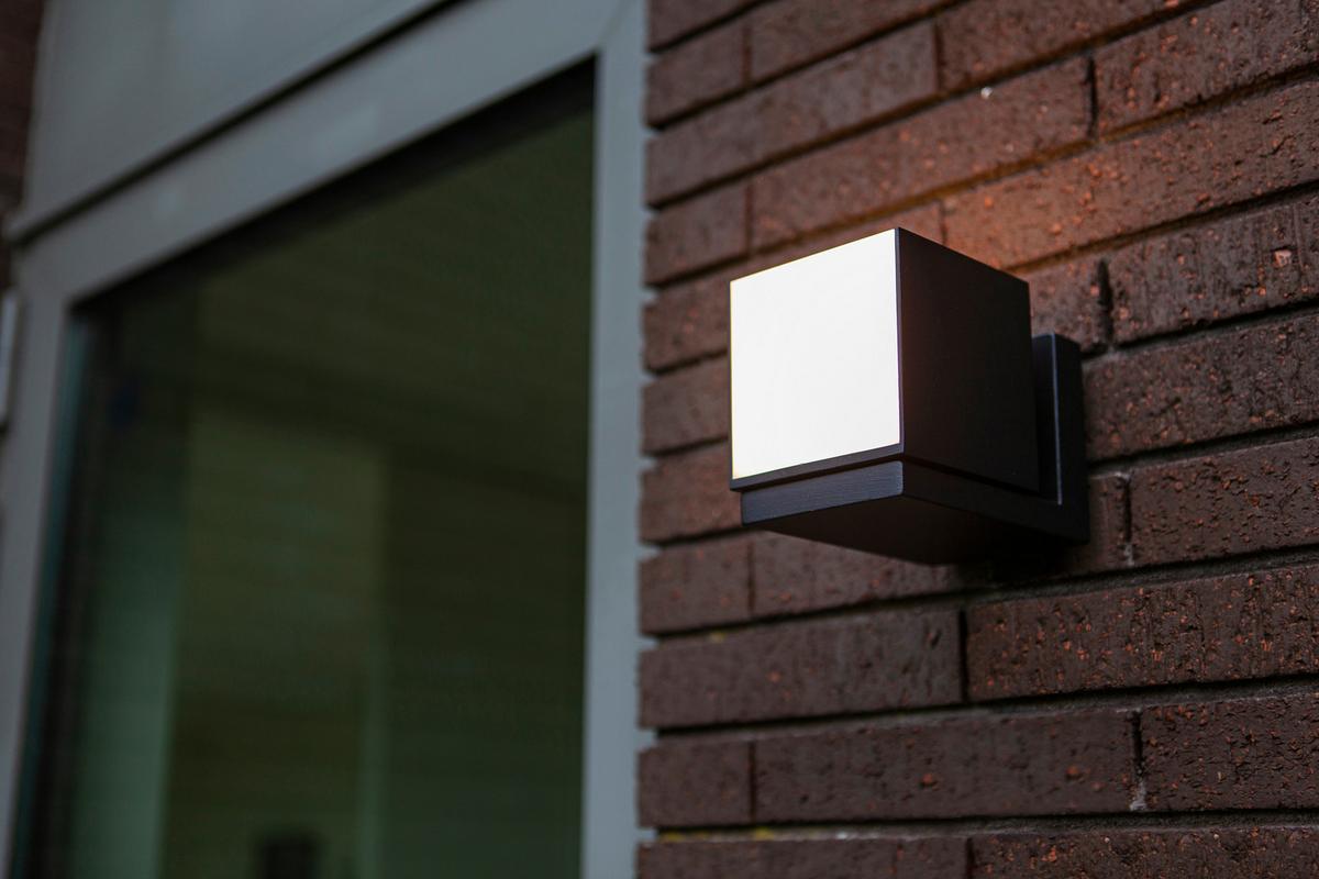 Led Außenleuchte 12 W Kunststoff/metall Wandmontage - Schwarz/Weiß, Design, Kunststoff/Metall (11,6/10/14,8cm)
