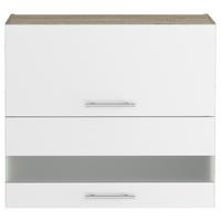 Felsőszekrény Corina - Sonoma tölgy/fehér, Modern, műanyag/faalapú anyag (80/72,4/34,6cm)