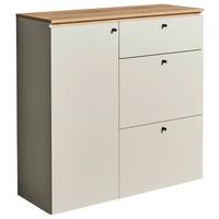 Cipősszekrény Lime 102/100cm - kasmírszínű/tölgyfa színű, Trend, faalapú anyag (102/100/38cm) - Livetastic