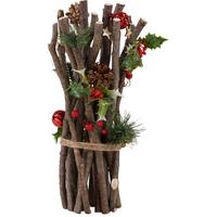 Díszág Dawn - piros/aranyszínű, Basics, műanyag/fa (16/35/16cm) - Ondega