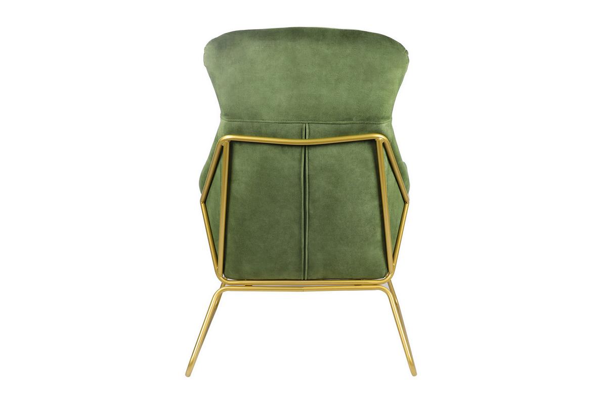 Sessel Grün B: 73 Cm - Messingfarben/Grün, MODERN, Textil (73/102/80cm) - Livetastic