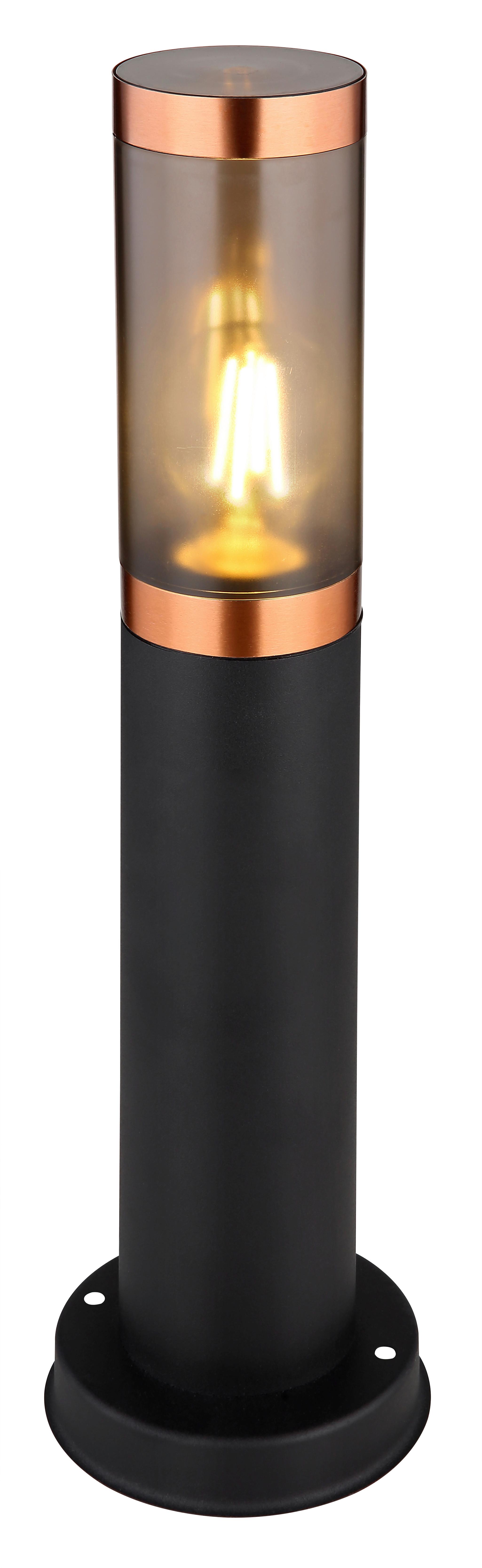 Außenleuchte 3158bc - Schwarz/Kupferfarben, Design, Kunststoff/Metall (12,7/45cm) - Globo