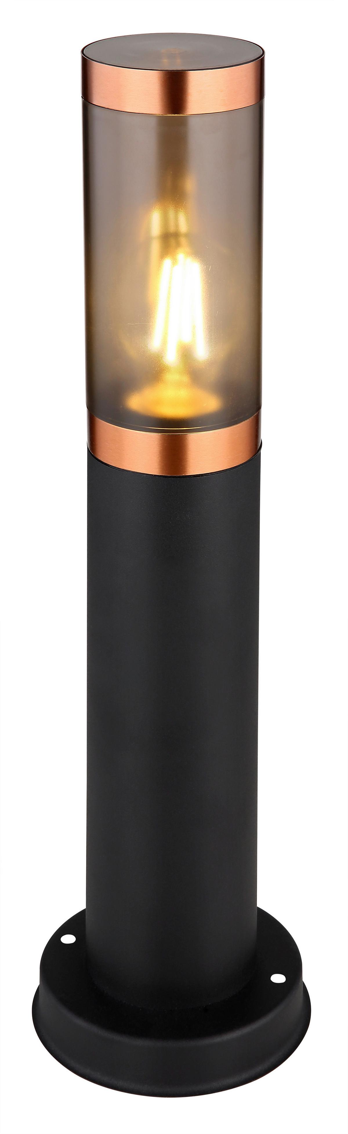 Außenleuchte 3158bc - Schwarz/Kupferfarben, Design, Kunststoff/Metall (12,7/45cm) - Globo