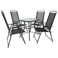 Gartenmöbel Set 5--Teilig aus Metall/Textil - Anthrazit, Basics, Textil/Metall - Gardenson