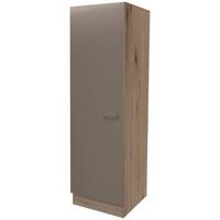 Skrinka na riad Riva GE50 - dub San Remo/šampanská, Modern, kov/kompozitné drevo (50/200/57cm)