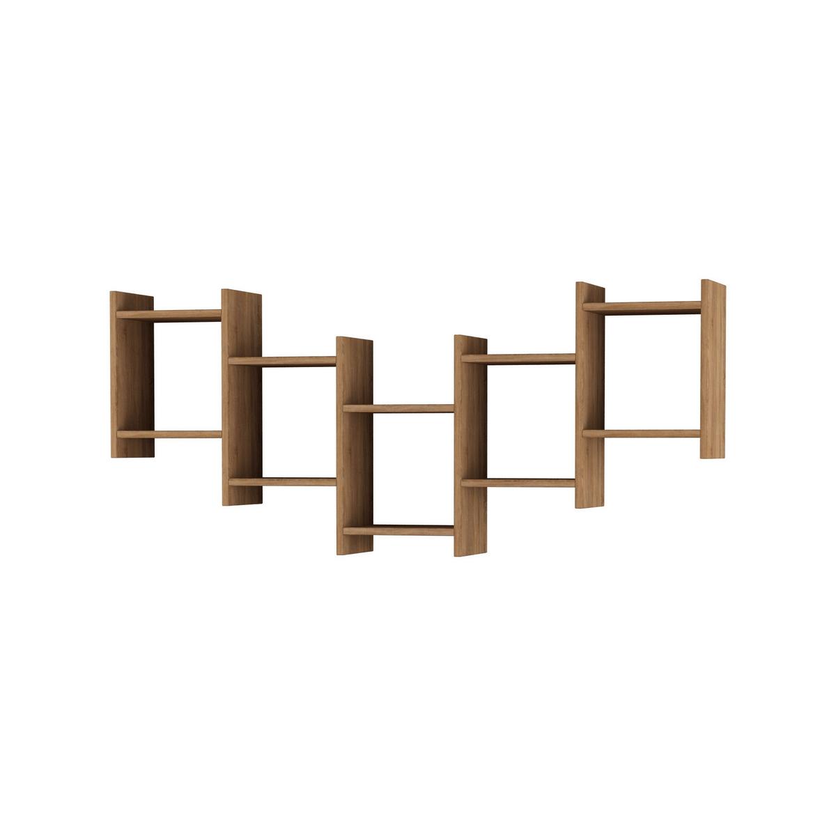 Wandregal Bat Shelf Eichefarben B: 151 Cm - Eichefarben, Design, Holzwerkstoff (151/64/20cm) - Livetastic