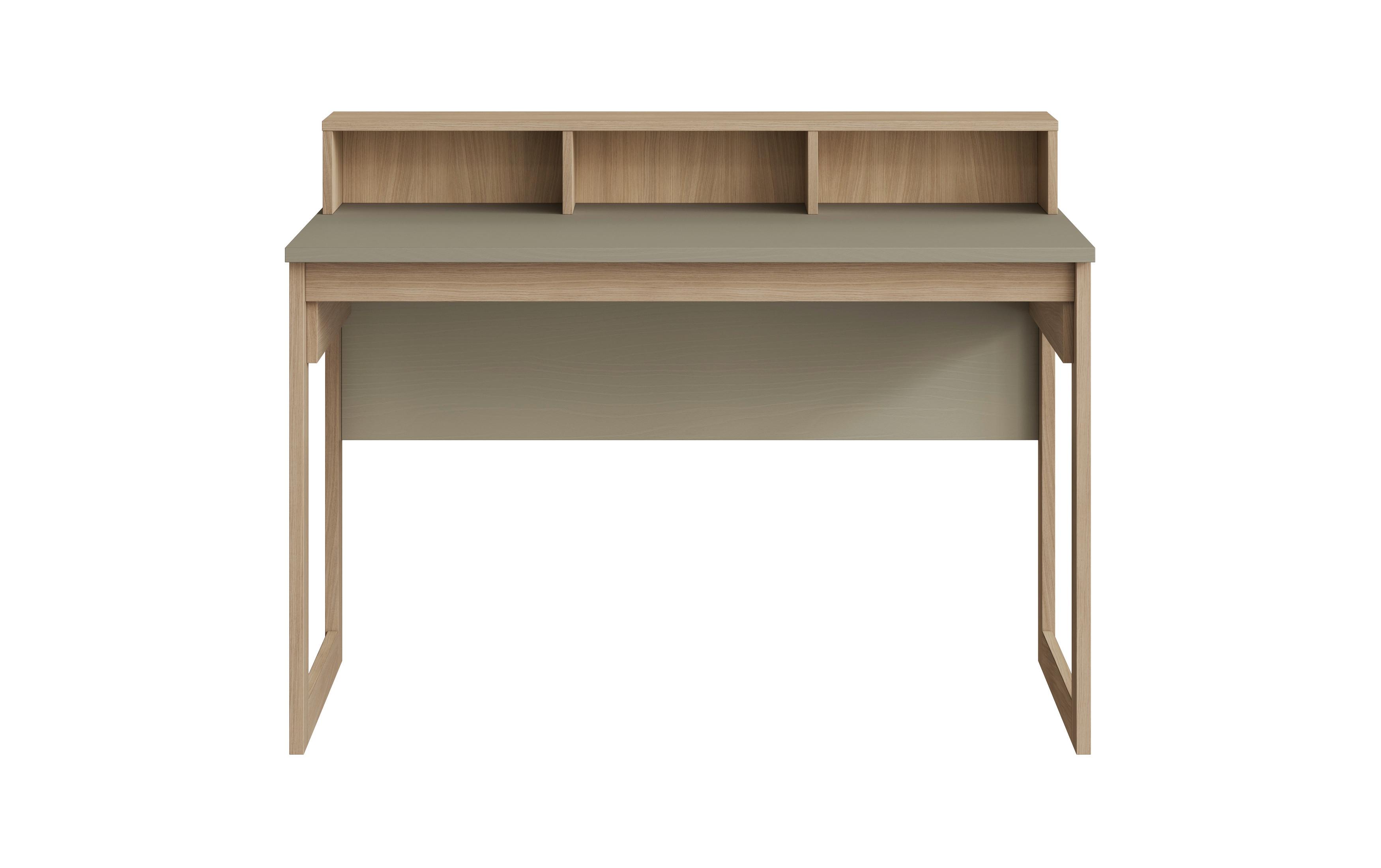 Schreibtisch Stranda Eukalyptusholzfarben L: 120cm - Eichefarben/Eukalyptusholzfarben, Design, Holzwerkstoff (120/91/60cm) - MID.YOU