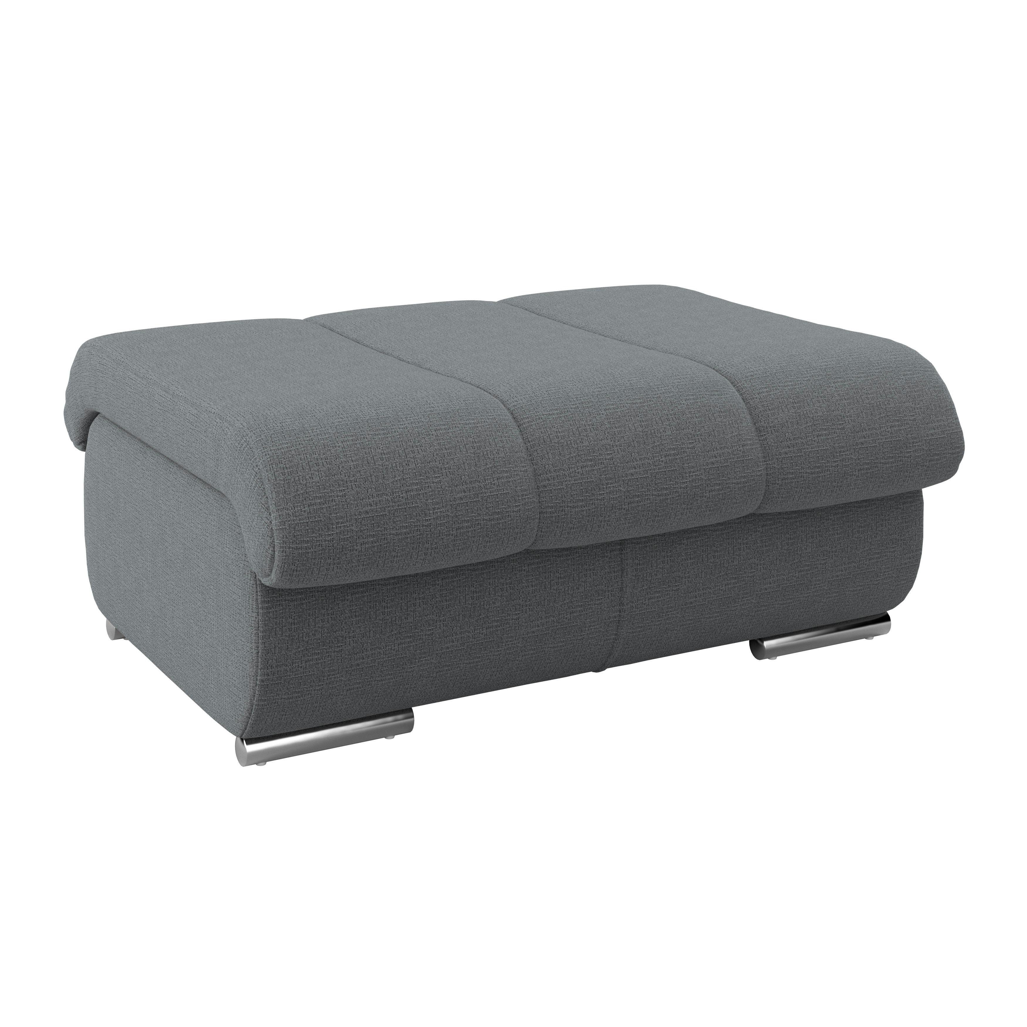 Hocker Multi anthrazit, B: 100cm - Chromfarben/Anthrazit, MODERN, Textil (100/43/80cm) - Luca Bessoni