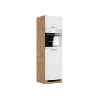 Geräteumbauschrank Meran B: 60 Cm Weiß/eiche Dekor - Eiche Wotan/Weiß, LIFESTYLE, Holzwerkstoff (60/200/60cm) - Held