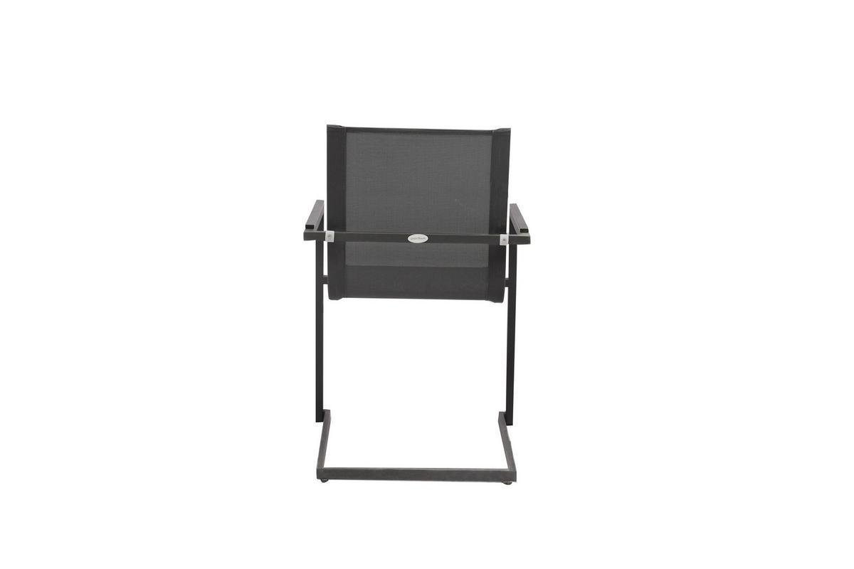 Gartenstuhl Sophia - Anthrazit/Grau, Basics, Kunststoff/Metall (50/56/90cm) - Gardenson