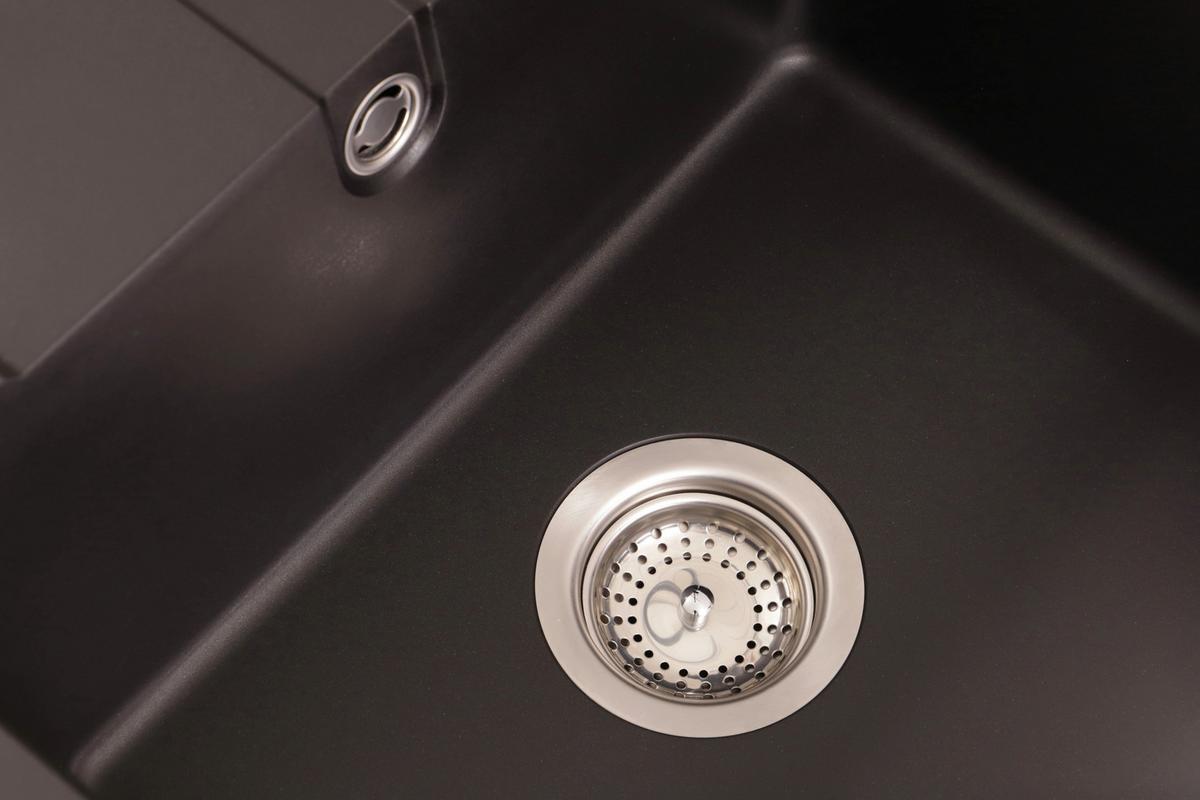 Spüle Nashville Schwarz 65x20 Cm - Schwarz, Basics, Stein (65/20/50cm) - Respekta