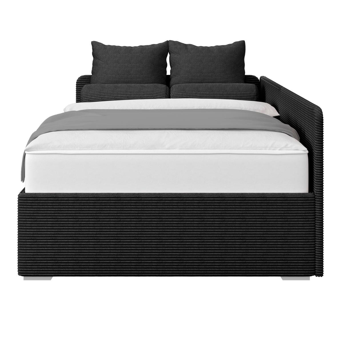 Polsterbett Remi - Chromfarben/Silberfarben, MODERN, Holz/Textil (140/200cm)