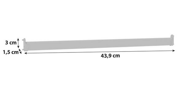 Kleiderstange Unit L: 44 cm Metall Anthrazit inkl. Halter - Anthrazit, MODERN, Metall (43,9cm) - Ondega