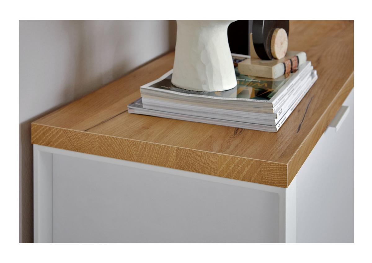 Sideboard Loop Sb 180 Eichefarben/weiß B: 180 Cm - Eichefarben/Weiß, KONVENTIONELL, Holzwerkstoff/Metall (180/76/40cm) - Livetastic