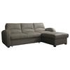 Ecksofa Tilo Schlammfarben S: 227 cm - Schlammfarben/Schwarz, Design, Leder/Textil (227/168cm) - Livetastic