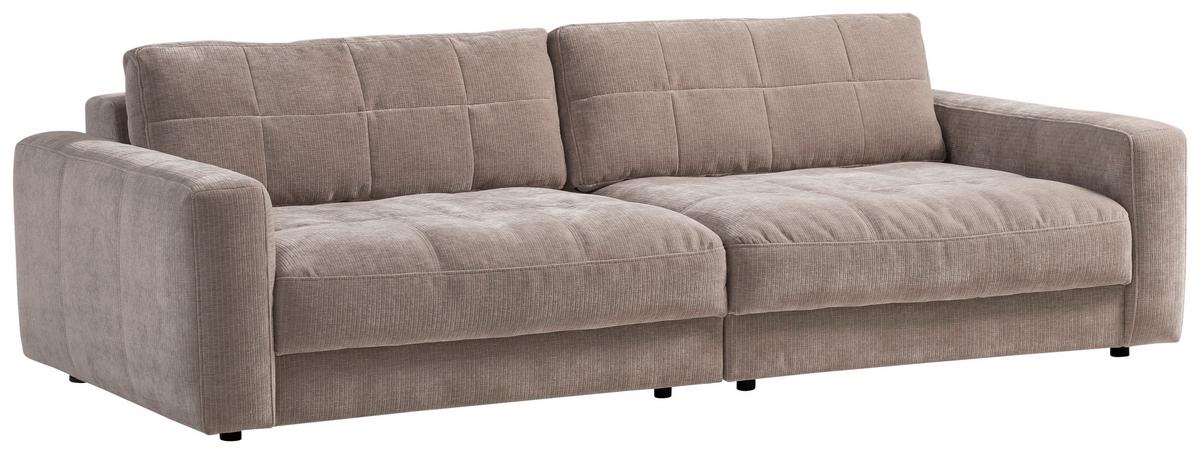 BIGSOFA BE COMFY - Silberfarben/Schwarz, MODERN, Textil (264/83/126cm) - Trendmanufaktur