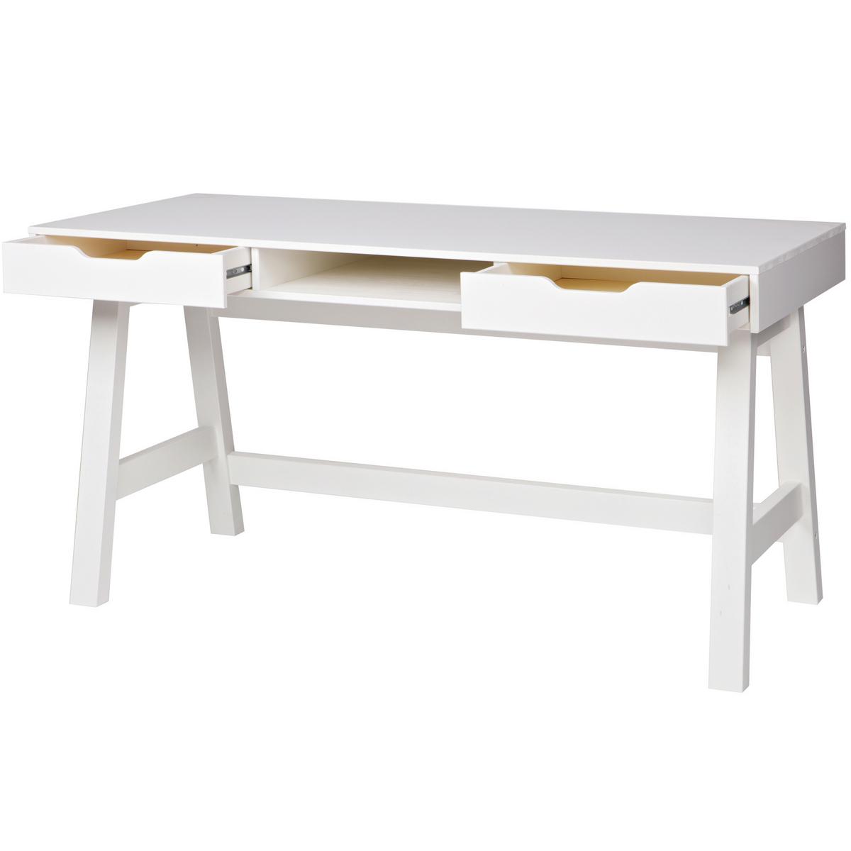 SCHREIBTISCH Nikki Weiß L: 140cm - Weiß, MODERN, Holz (140/62/75cm) - Livetastic