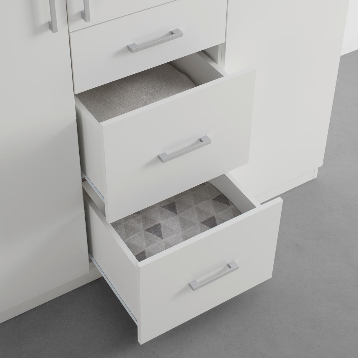 SKRIŇA S OTOČNÝMI DVERAMI LASSE 3T - biela, Konventionell, drevo (135/197/55cm)