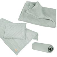 Bettwäschegeschenkset green Bio Jersey 3-Teilig. Set - Grün, MODERN, Textil - Roba