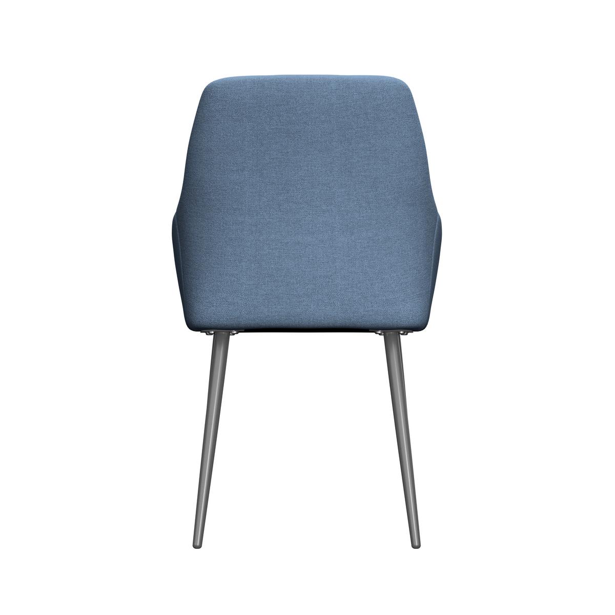 Armlehnstuhl Joe Ii Leinenoptik Blau - Blau/Schwarz, KONVENTIONELL, Textil/Metall (58/86/61cm)