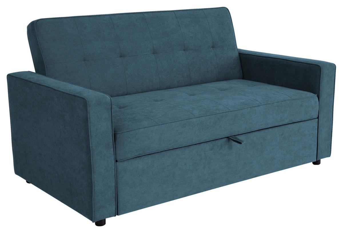 Schlafsofa Haze Blau B: 162 cm - Blau, Trend, Textil (162/90/89cm)
