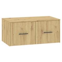 Aufsatzschrank Kivo Eiche Artisan Dekor, B: 90 cm - Eiche Artisan, Basics, Holzwerkstoff (90/39,8/52,1cm)