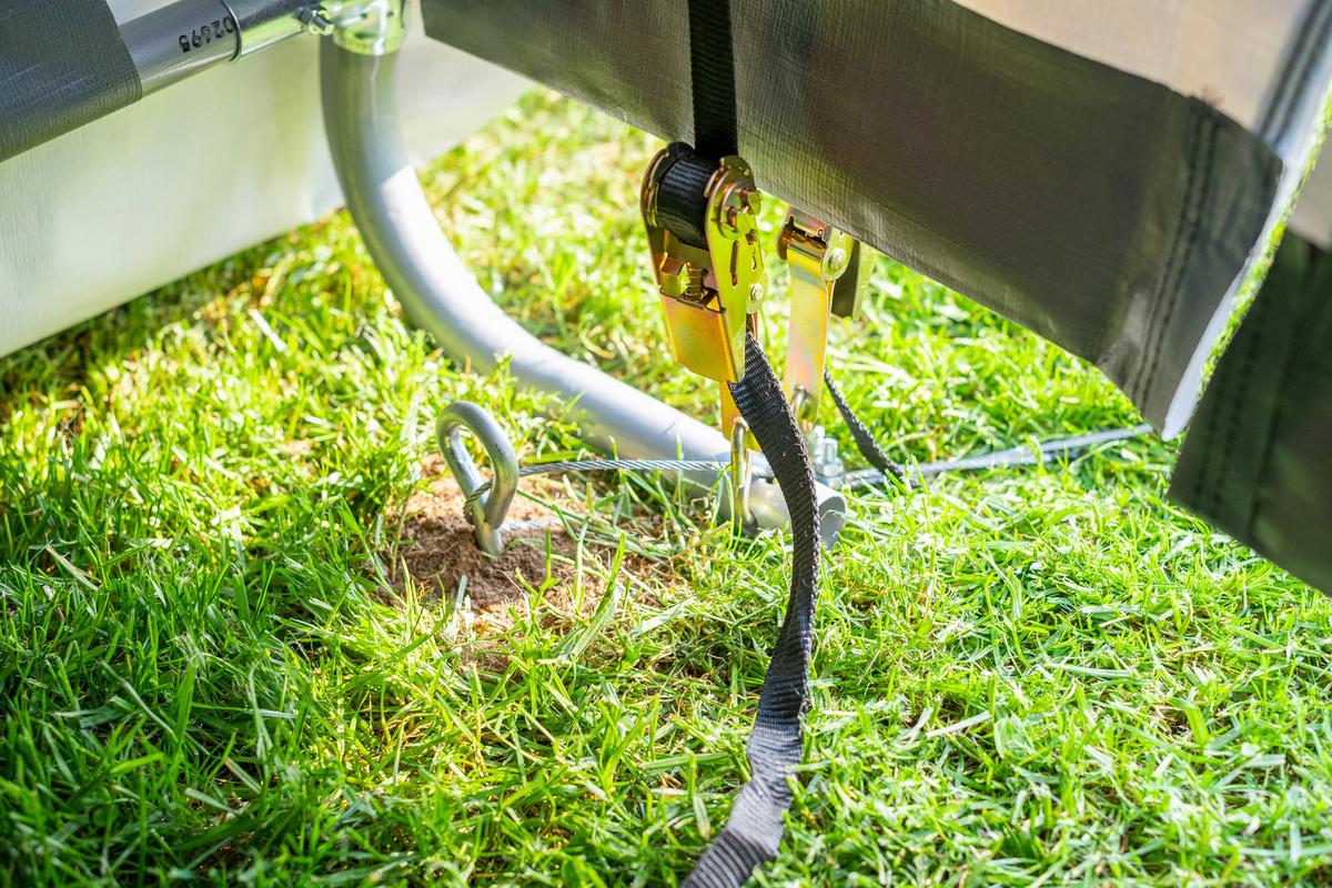 Zeltgarage Weidezelt Garage 18 M² - Grau, Basics, Kunststoff (370/260/490cm)