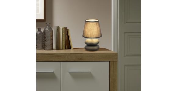 Tischlampe Lily Grau Lily - Grau, ROMANTIK / LANDHAUS, Keramik/Textil (15/22cm) - James Wood