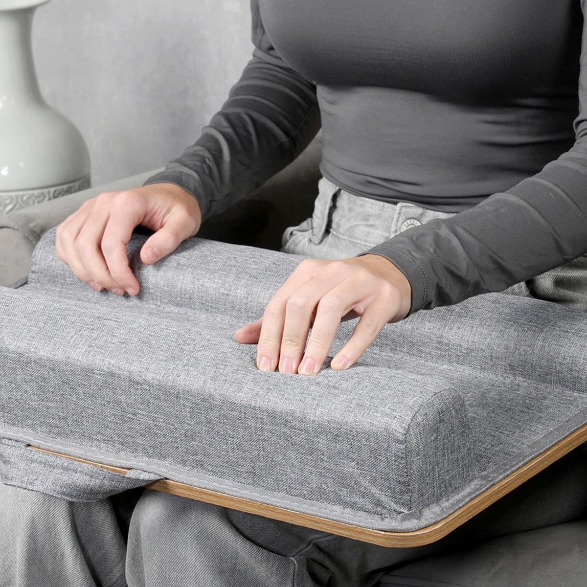 LAPTOPUNTERLAGE Kunststoff/Holzwerkstoff - Hellbraun/Grau, Basics, Holzwerkstoff/Kunststoff (55,5cm) - Kesper