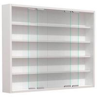 Hängevitrine Agisa L B: 77 Cm Weiß - Weiß, MODERN, Glas/Holzwerkstoff (77/60/10cm) - MID.YOU