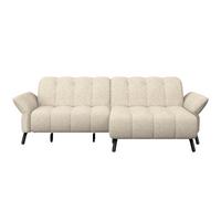 Ecksofa Coast Beige, 244x173cm - Beige/Schwarz, KONVENTIONELL, Holzwerkstoff/Textil (244/173cm)
