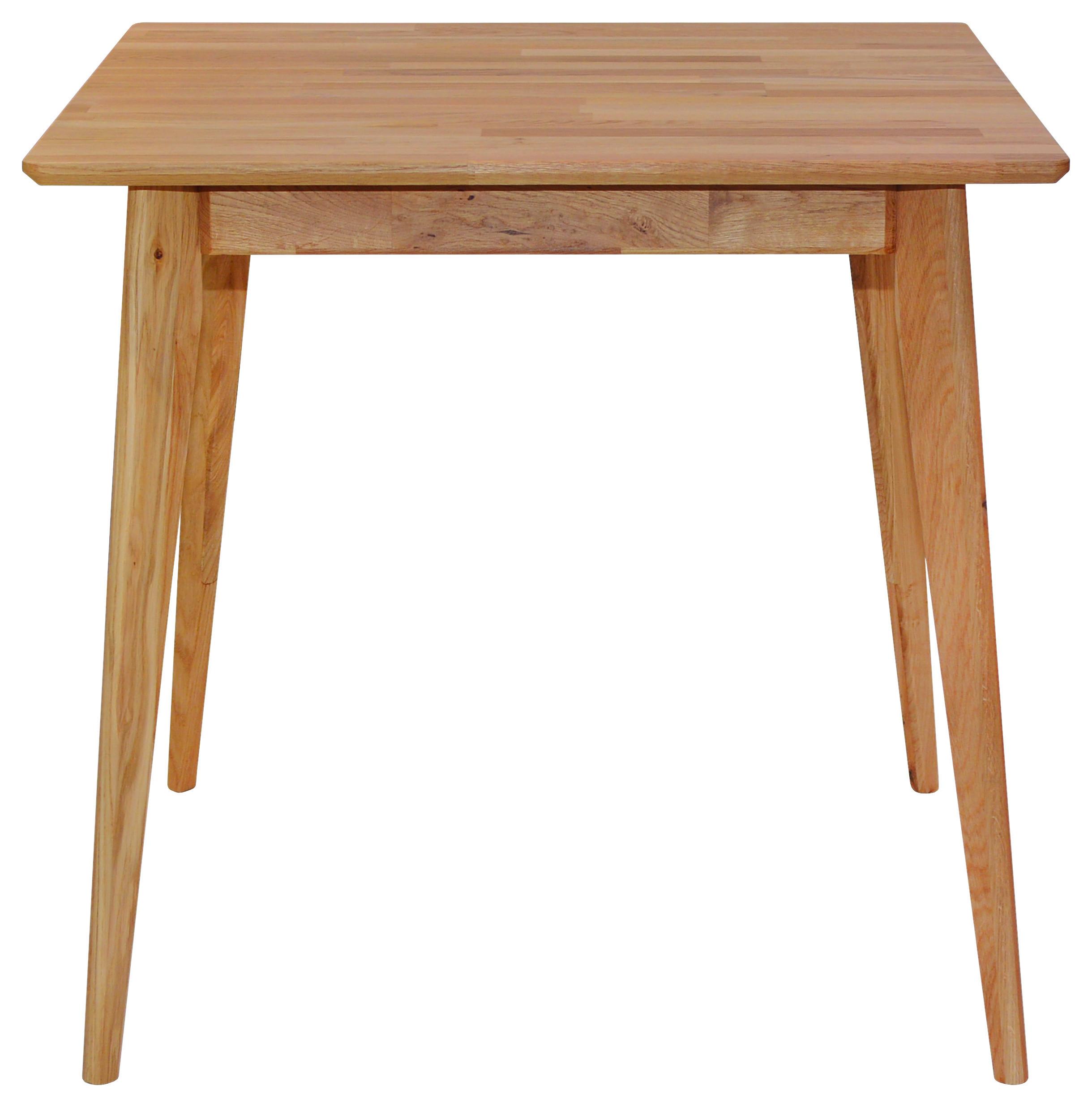 Jídelní stůl Rita, dřevo dub, š: 80 cm - barvy dubu, Konvenční, dřevo (80/80/75cm) - Zandiara
