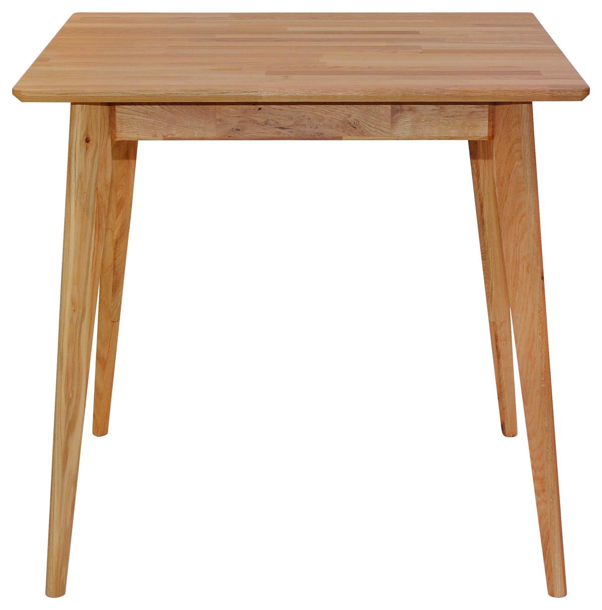 Jídelní stůl Rita, dřevo dub, š: 80 cm - barvy dubu, Konvenční, dřevo (80/80/75cm) - Zandiara