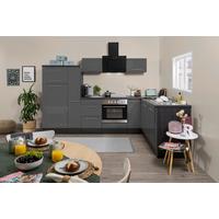 Eckküche Rp290egc mit Geräten 290x200 cm Grau - Eichefarben/Eiche grau, Basics, Holzwerkstoff (290/200cm) - Respekta