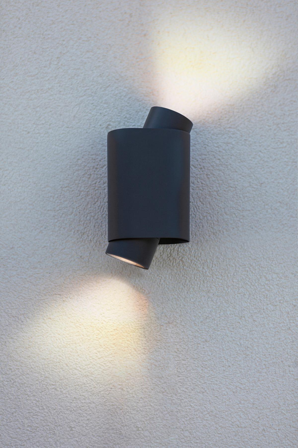 Außenwandleuchte Cypres Anthrazit B: 10,9 Cm - Anthrazit, Basics, Metall (10,9/20,2/9,6cm)