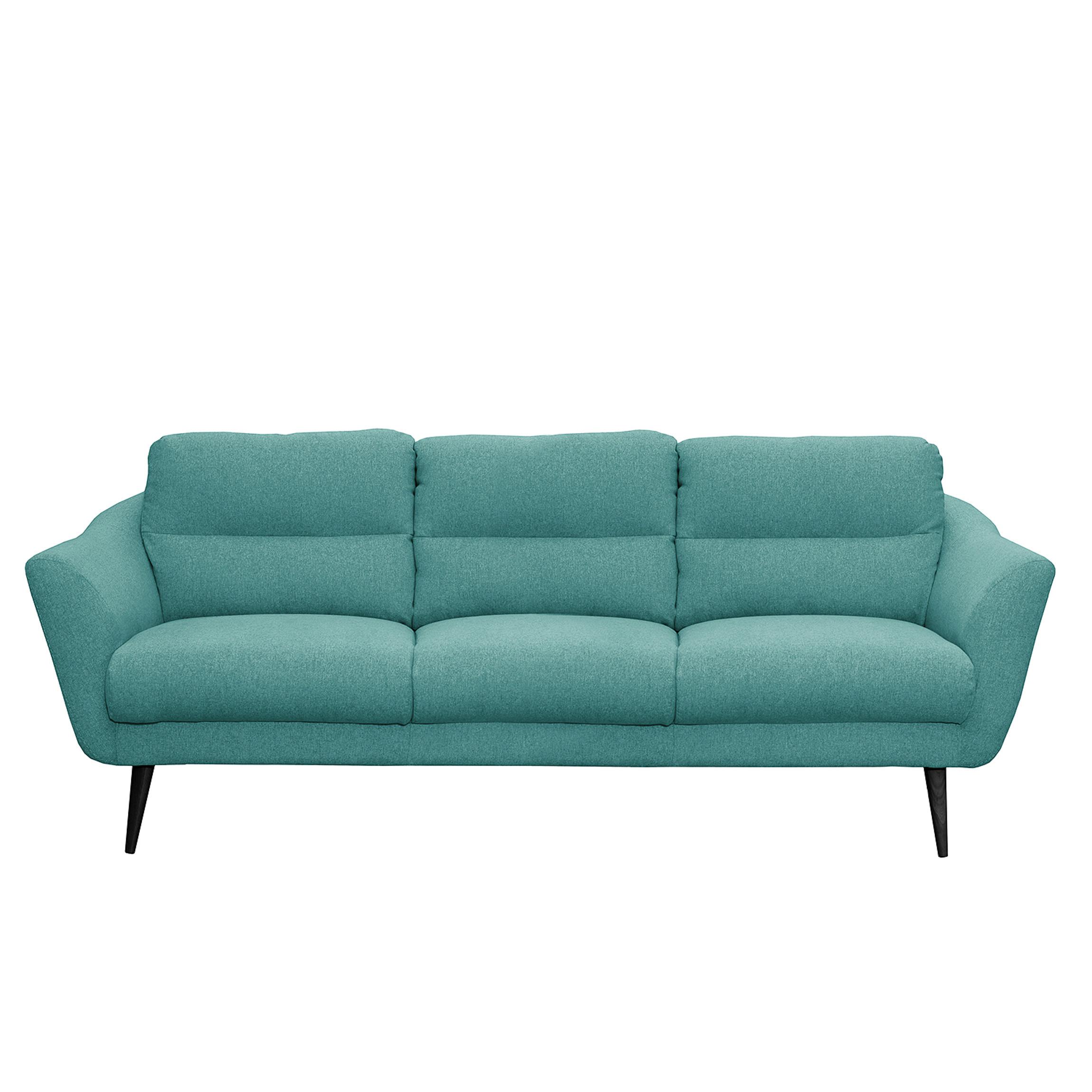 3-sitzer-sofa Tromso Türkis B: 209 Cm - Türkis/Schwarz, Design, Textil (209/87/88cm) - Livetastic