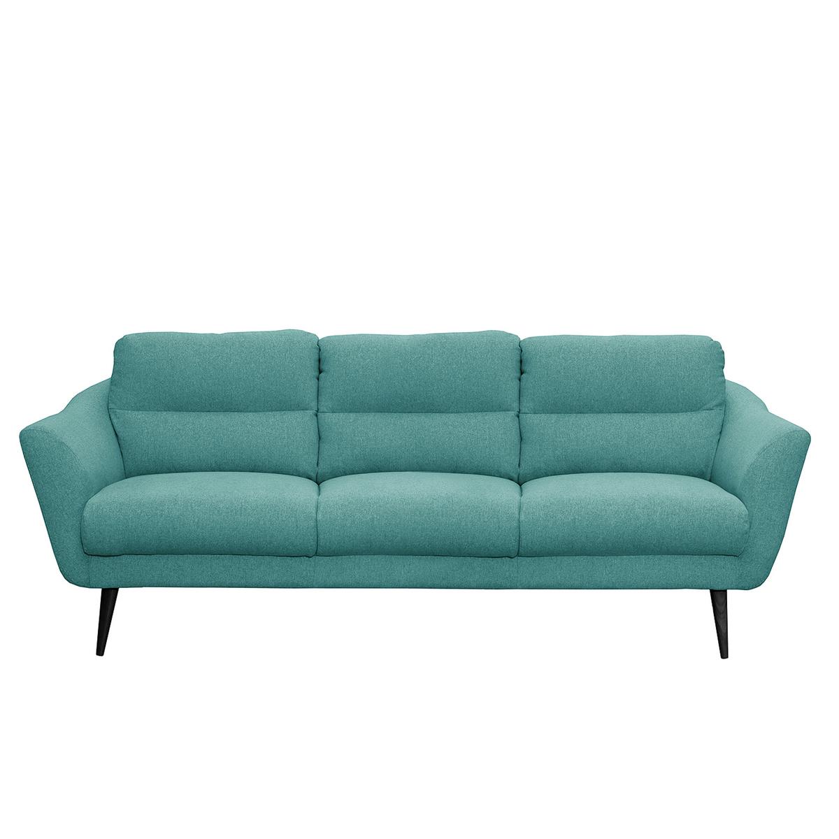 3-sitzer-sofa Tromso Türkis B: 209 Cm - Türkis/Schwarz, Design, Textil (209/87/88cm) - Livetastic