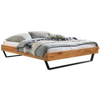 Bett Ostino Anthrazit/Wildeiche 140x200 cm - Wildeiche/Anthrazit, KONVENTIONELL, Holz (140/200cm) - Hasena