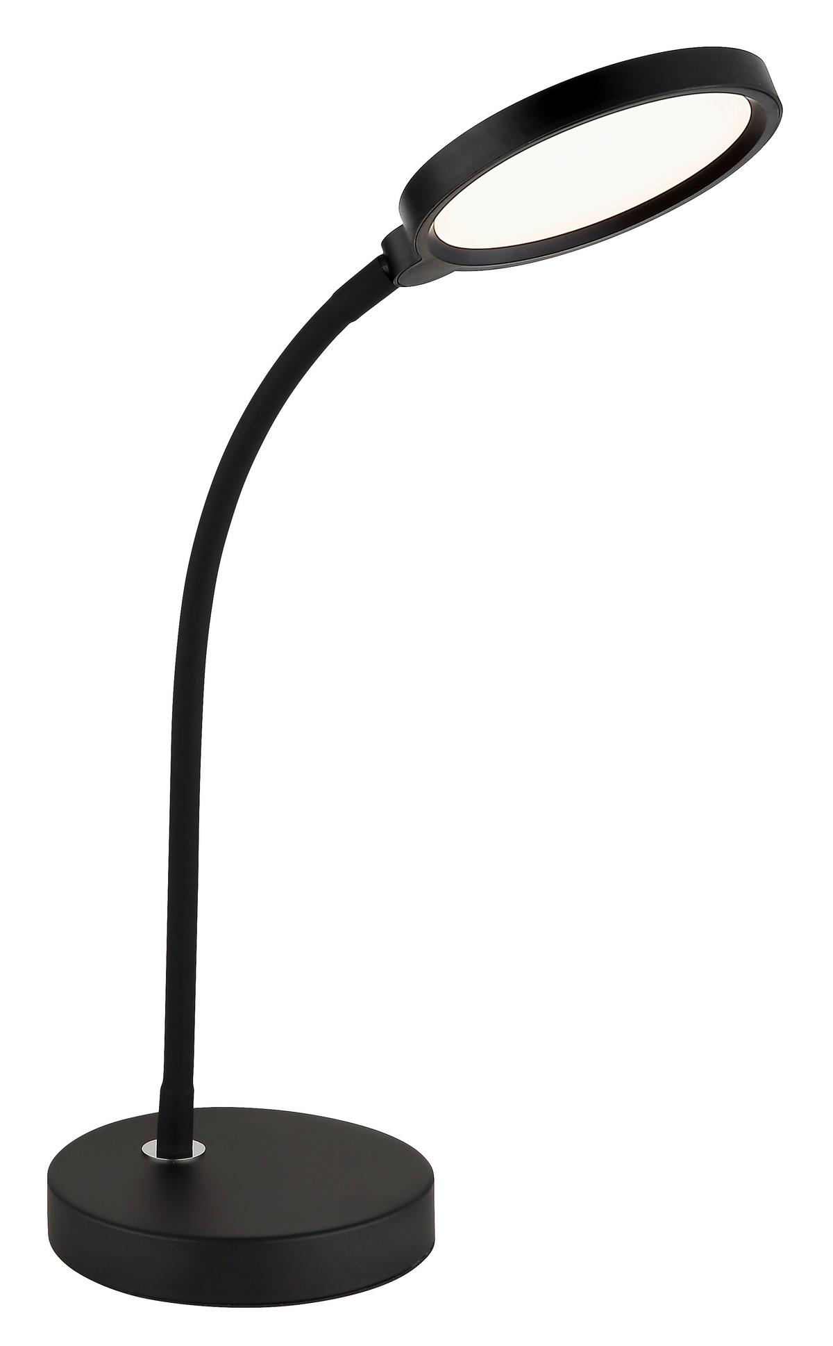 LED-TISCHLEUCHTE Opal, ca. 43x15x28 cm - Opal/Schwarz, Design, Kunststoff/Metall (43/15/28cm) - Globo