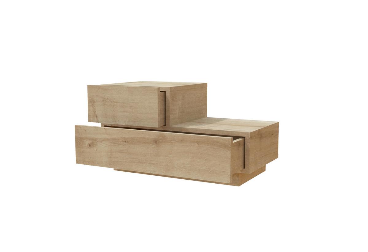 Nachttisch Kayra Eichefarben B: 70cm - Eichefarben, Design, Holzwerkstoff (70/39/30cm) - Livetastic