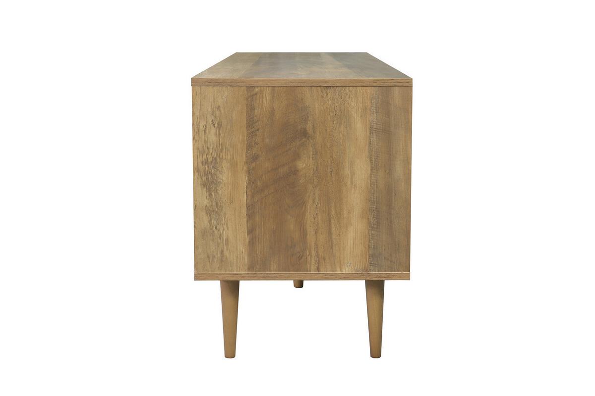 Lowboard Grau, Naturfarben B: 160cm - Naturfarben/Grau, Design, Holzwerkstoff (160/55/40cm) - Livetastic