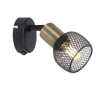 Strahler Fiastra 1-flammig Verstellbar Ø 8 Cm - Schwarz, Basics, Metall (8/9/16,5cm) - Globo