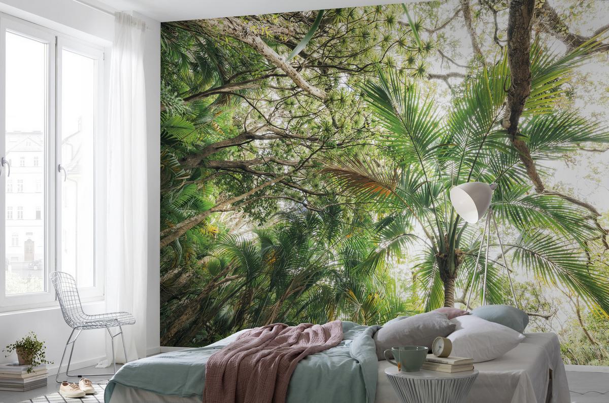 Fototapete Touch The Jungle - Grün, Trend, Textil (450/280cm)