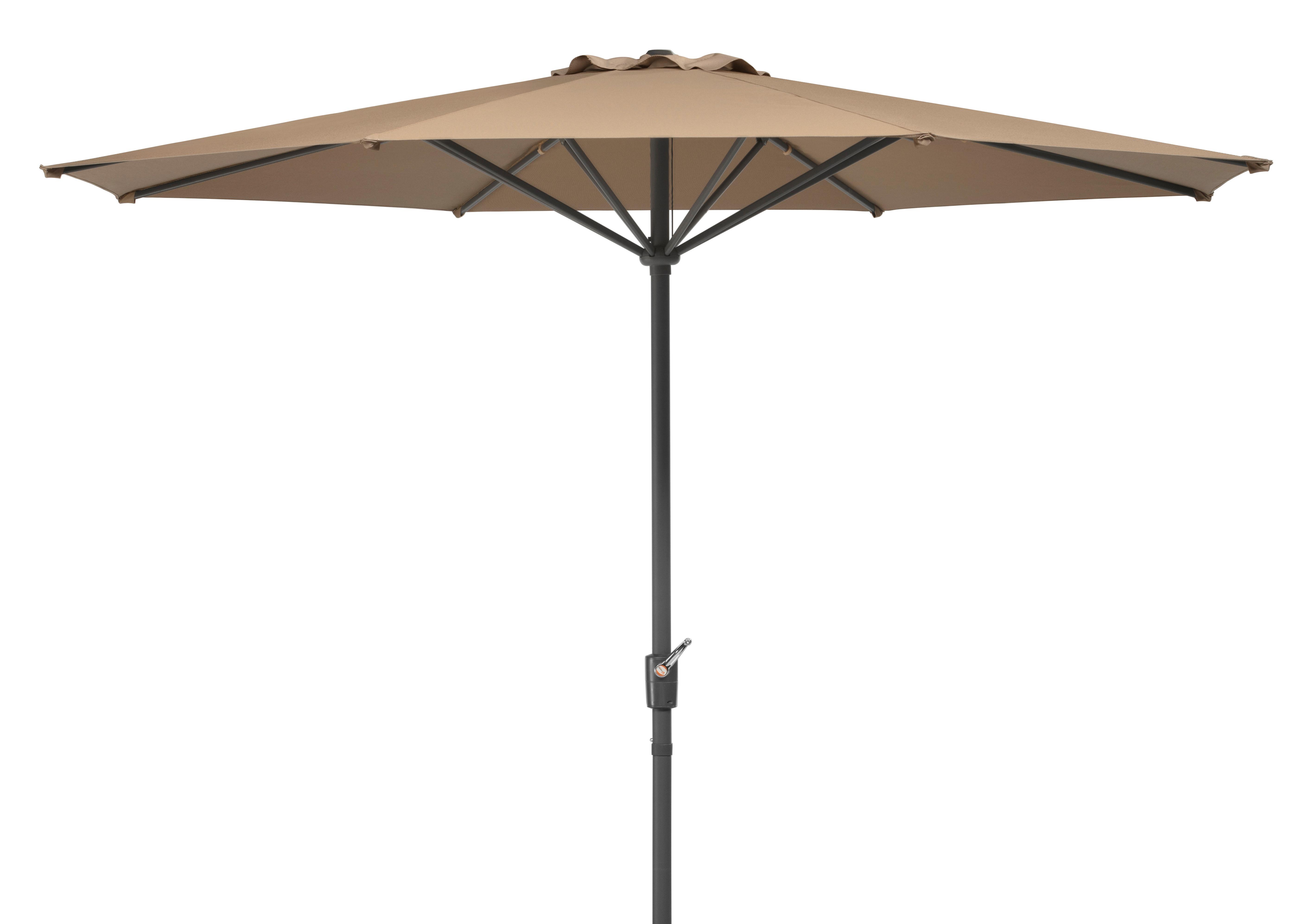 Sonnenschirm Korsika BxHxT: 320x250x320 cm Naturfarben - Anthrazit/Naturfarben, Basics, Textil/Metall (320/250/320cm) - Schneider