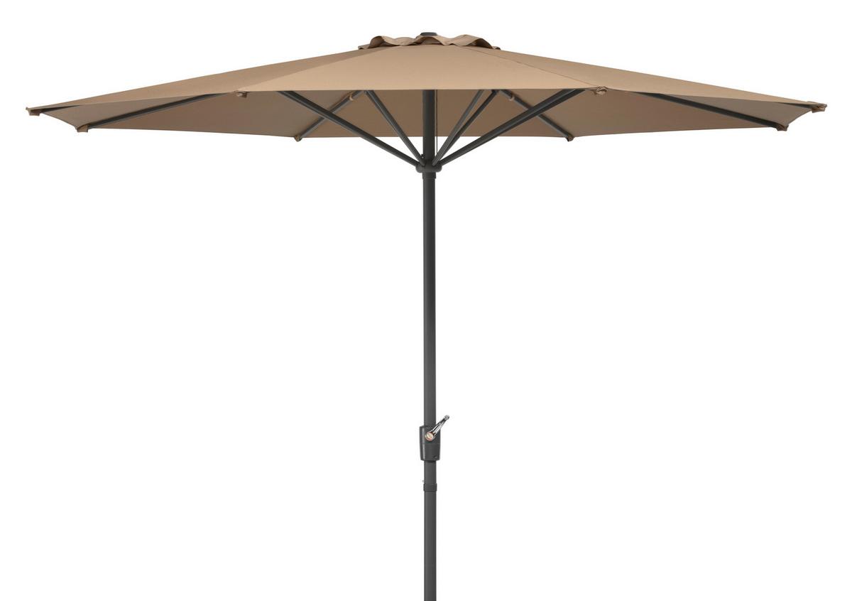 Sonnenschirm Korsika BxHxT: 320x250x320 cm Naturfarben - Anthrazit/Naturfarben, Basics, Textil/Metall (320/250/320cm) - Schneider