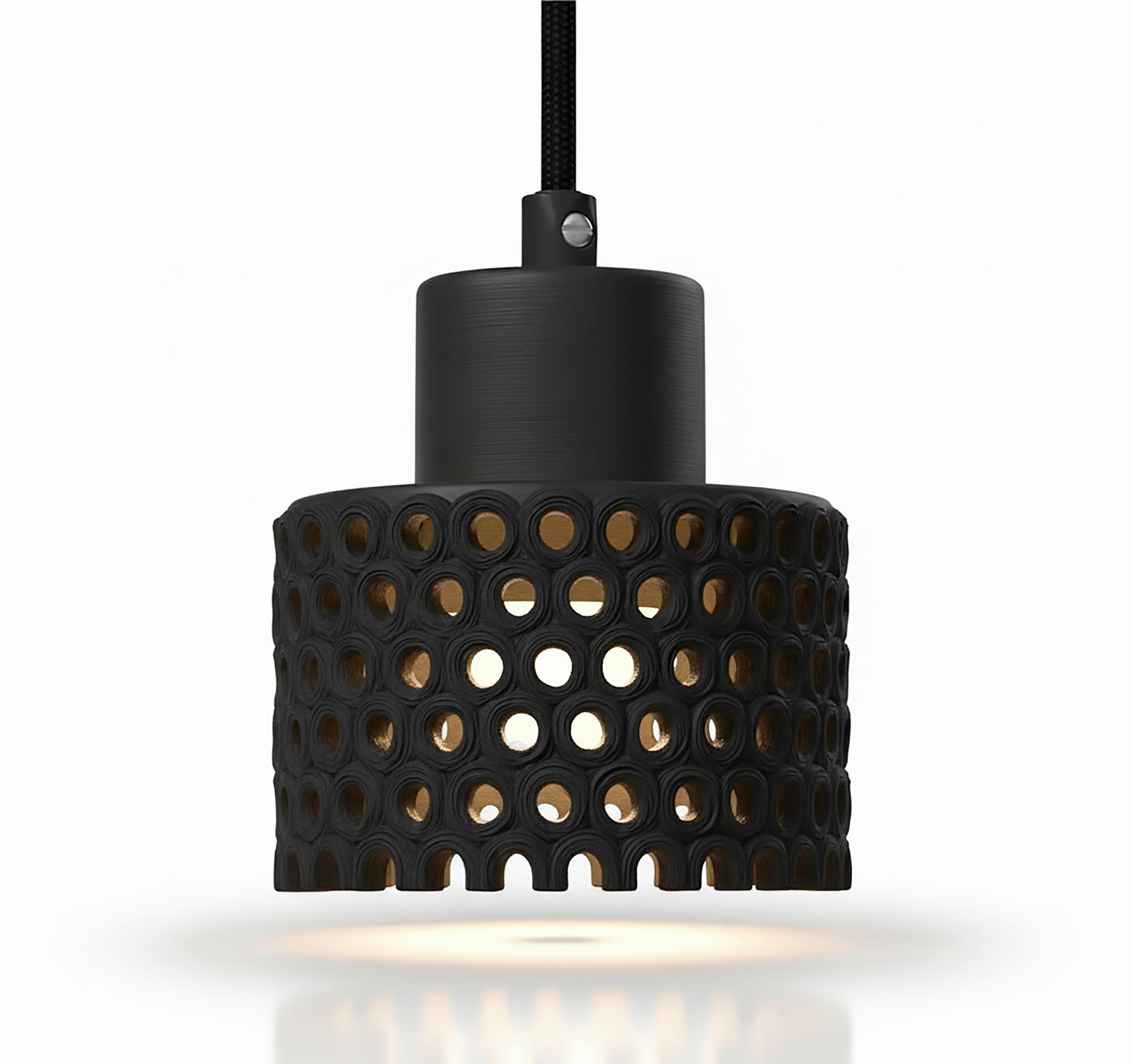 ZÁVESNÉ SVIETIDLO LACE - čierna, Modern, keramika (12cm) - Bessagi Home